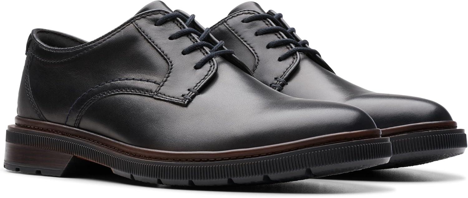 imageClarks Mens Burchill DerbyBlack Leather