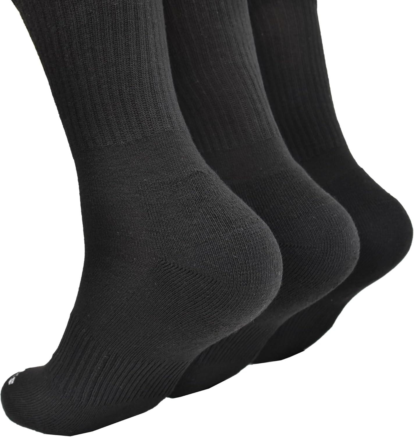 imageClarks Mens Casual Half Cushion Crew Socks with Fine Rib Welt 3 Pair Black Mens 712 Shoe