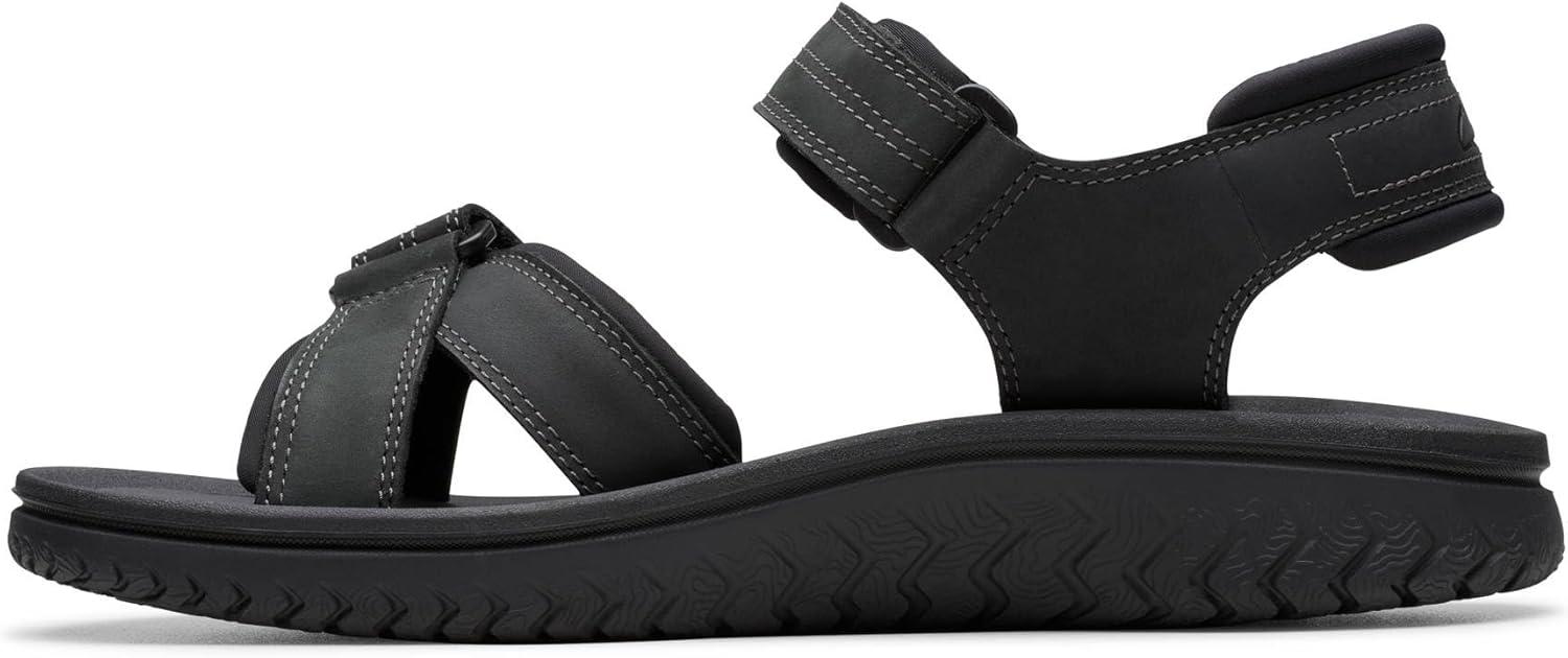 imageClarks Mens Casual Sport SandalBlack Leather