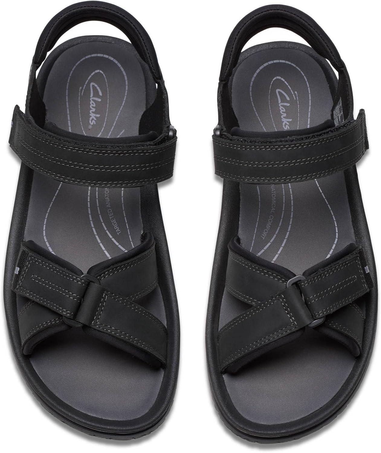 imageClarks Mens Casual Sport SandalBlack Leather