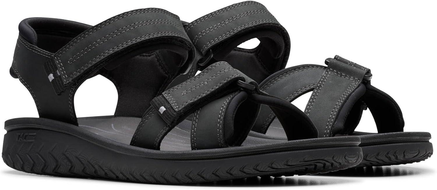 imageClarks Mens Casual Sport SandalBlack Leather