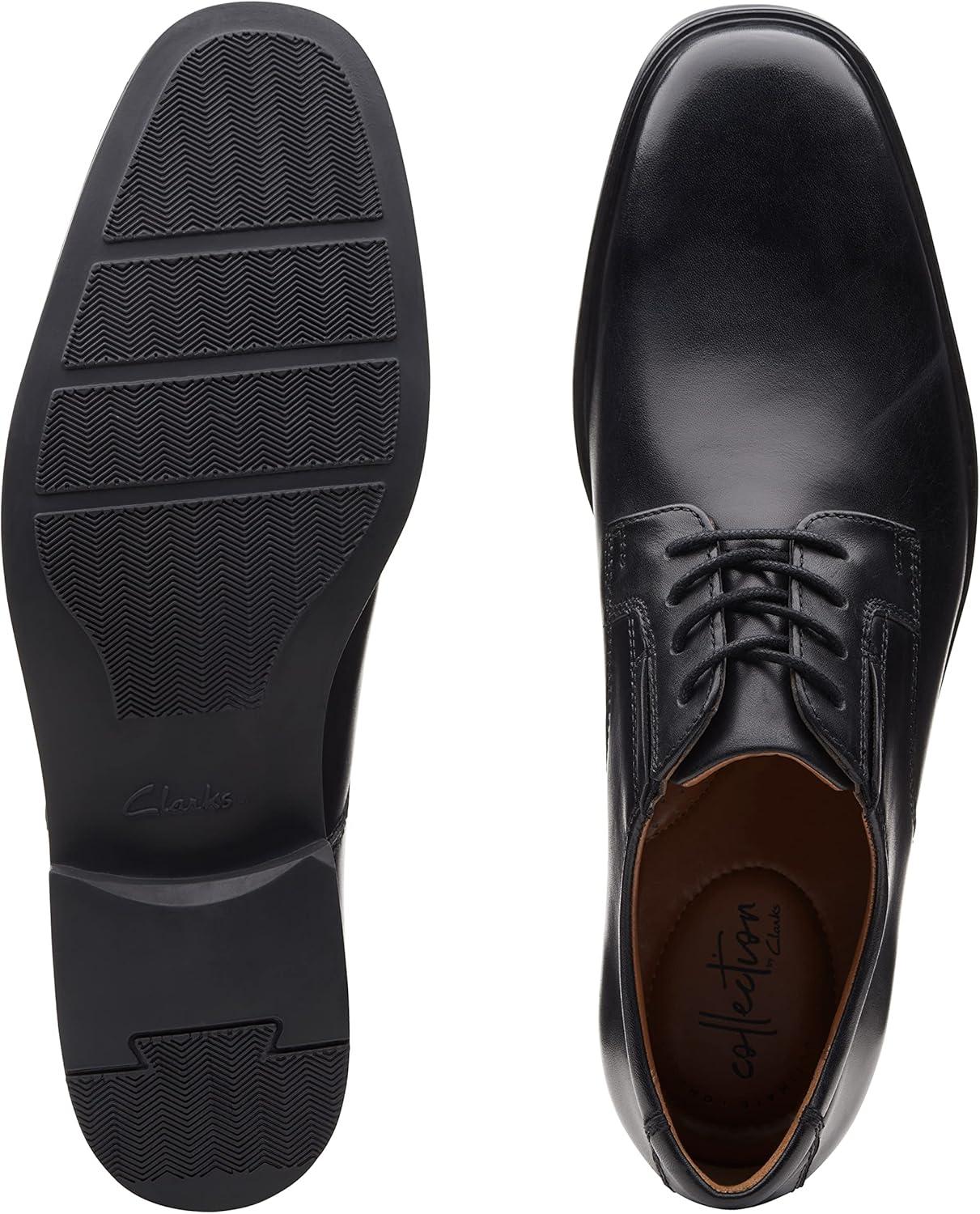 imageClarks Mens Derby Oxford ShoesBlack Leather