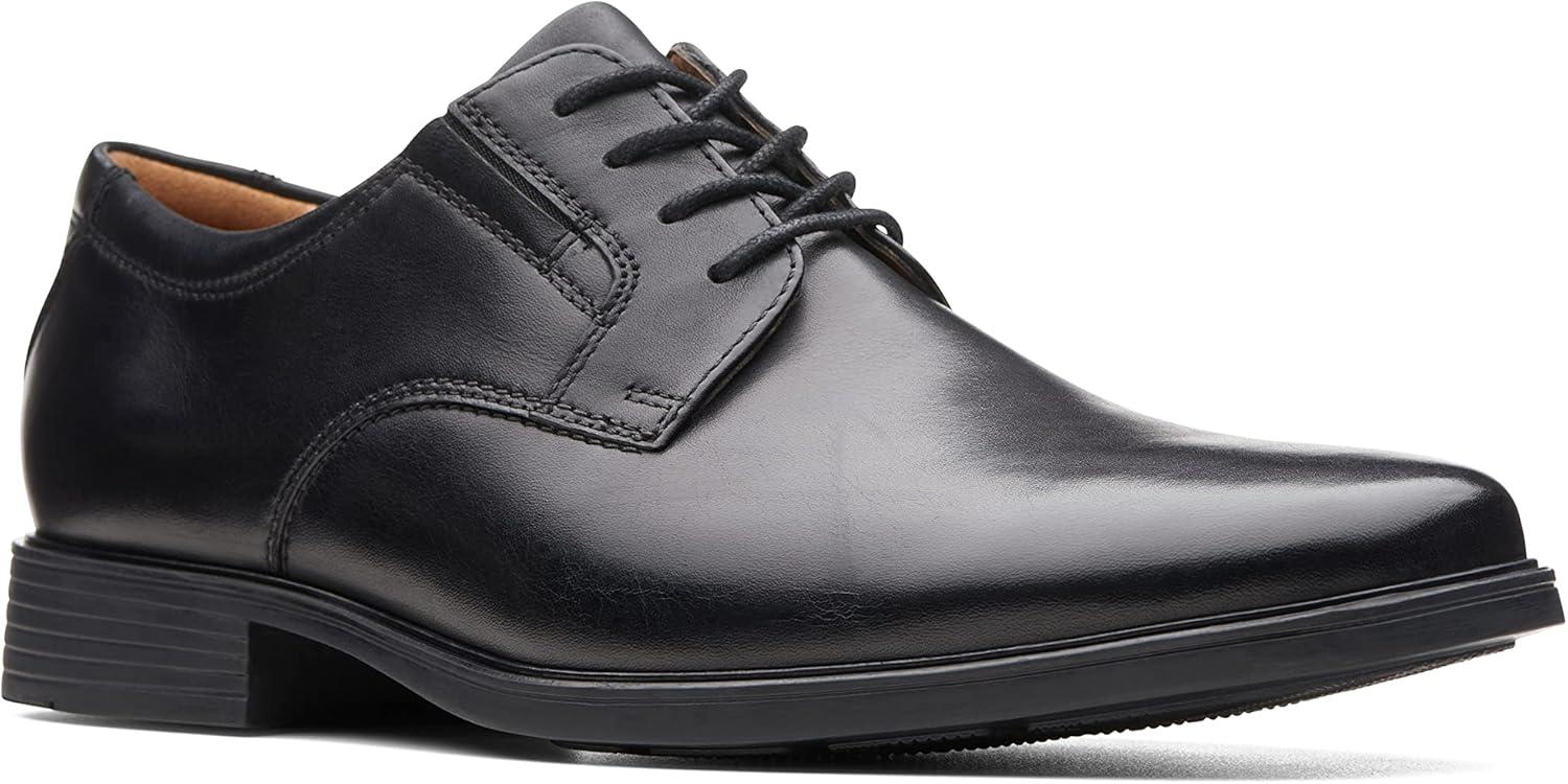 imageClarks Mens Derby Oxford ShoesBlack Leather