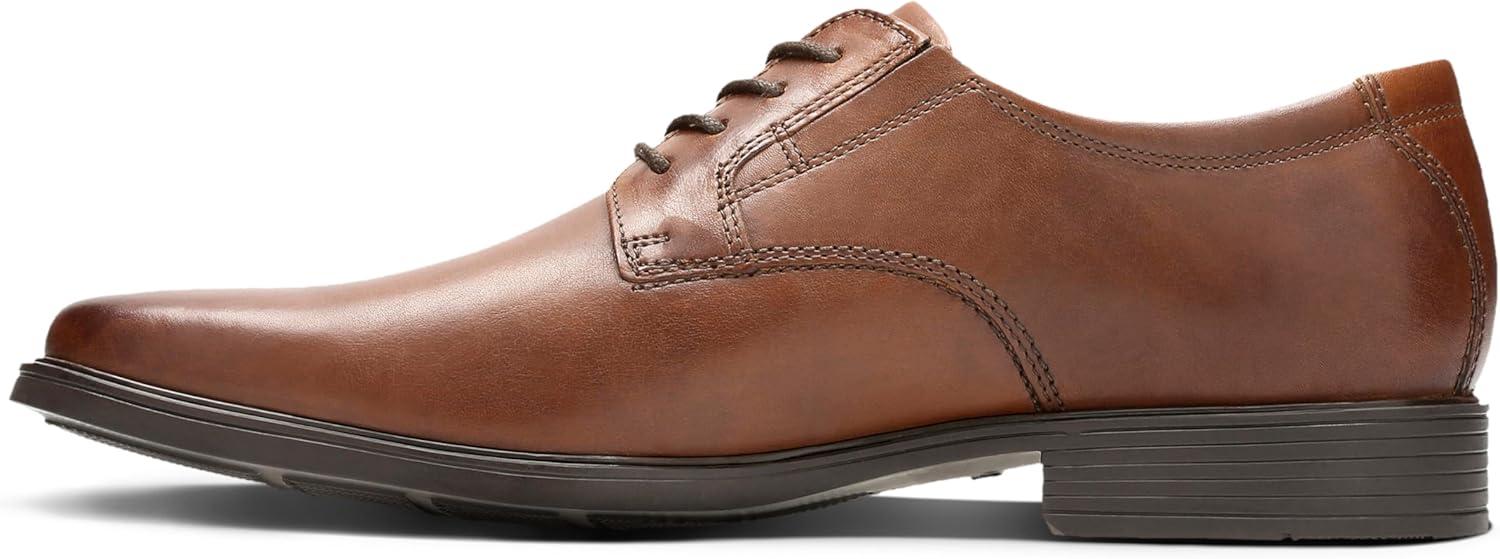 imageClarks Mens Derby Oxford ShoesBrown Dark Tan Leather