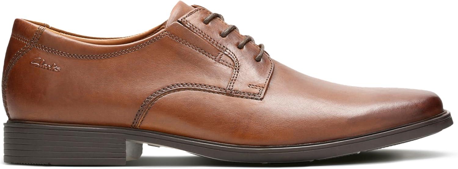 imageClarks Mens Derby Oxford ShoesBrown Dark Tan Leather