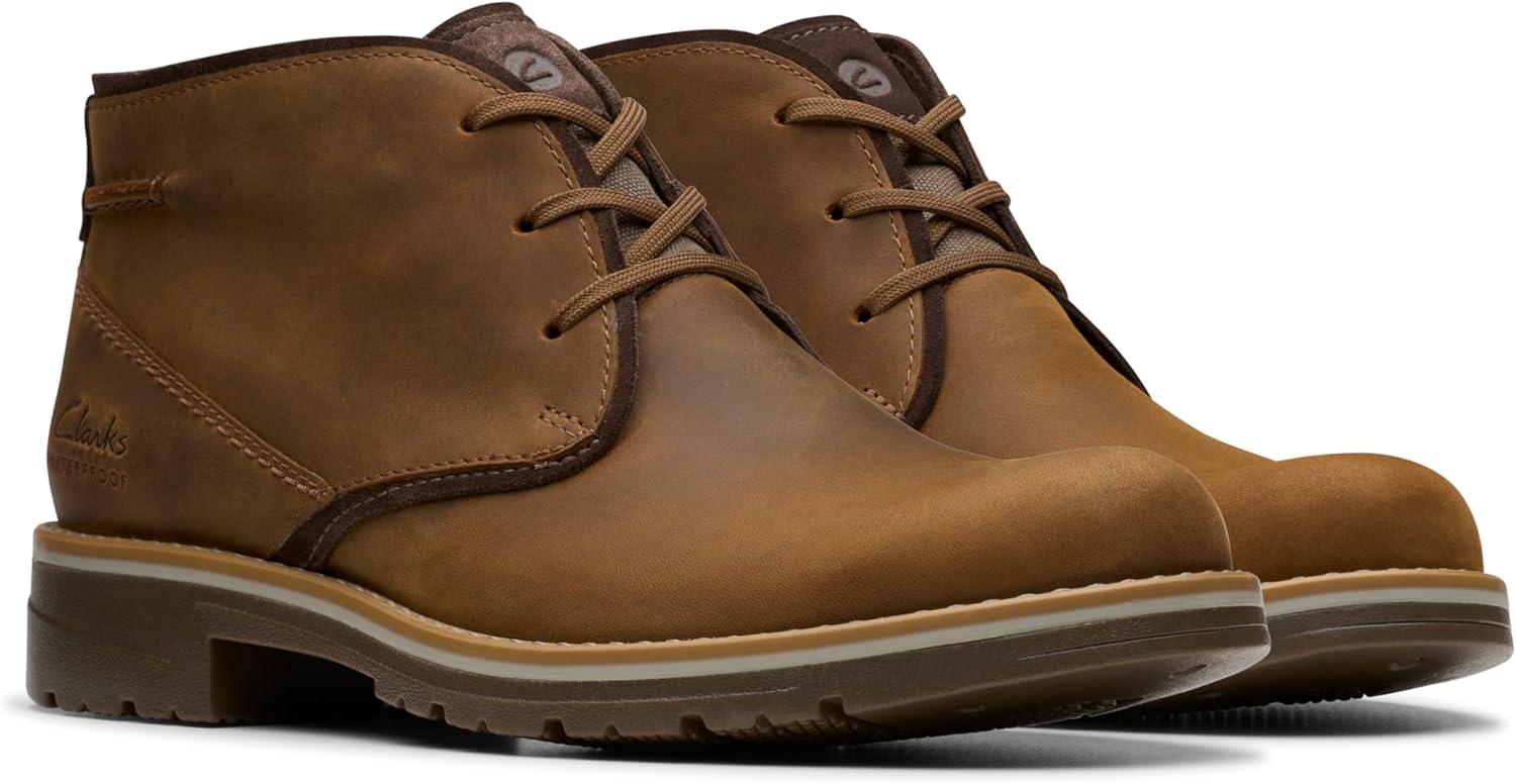 imageClarks Mens Morris Peak Waterproof Chukka BootBeeswax Leather