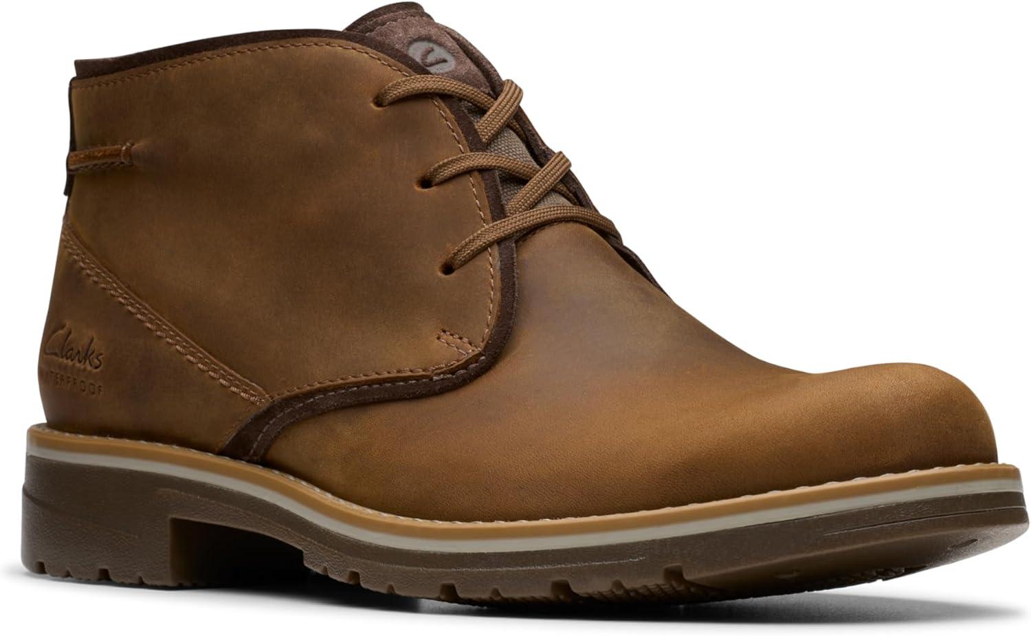 imageClarks Mens Morris Peak Waterproof Chukka BootBeeswax Leather