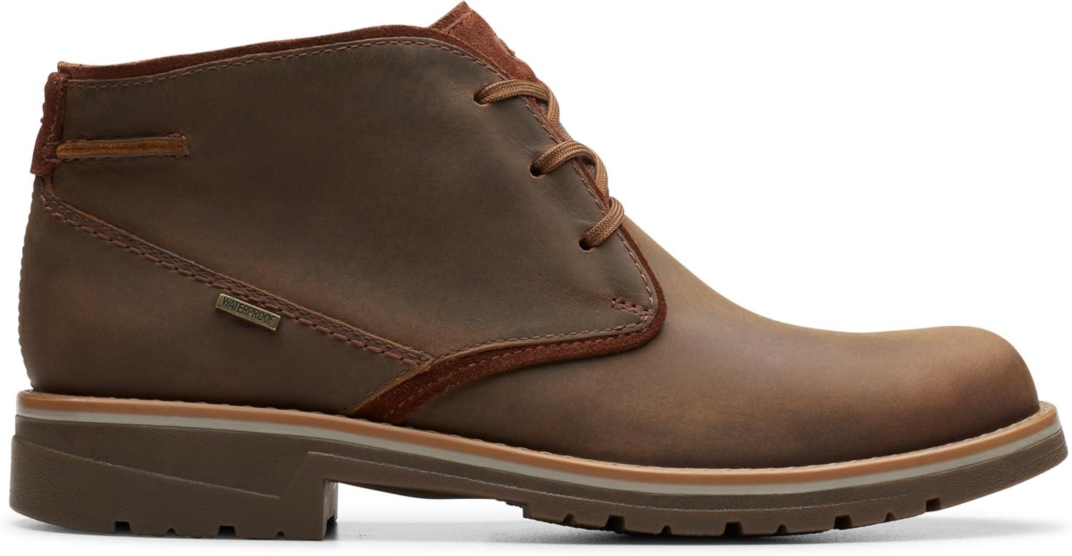 imageClarks Mens Morris Peak Waterproof Chukka BootBeeswax Leather