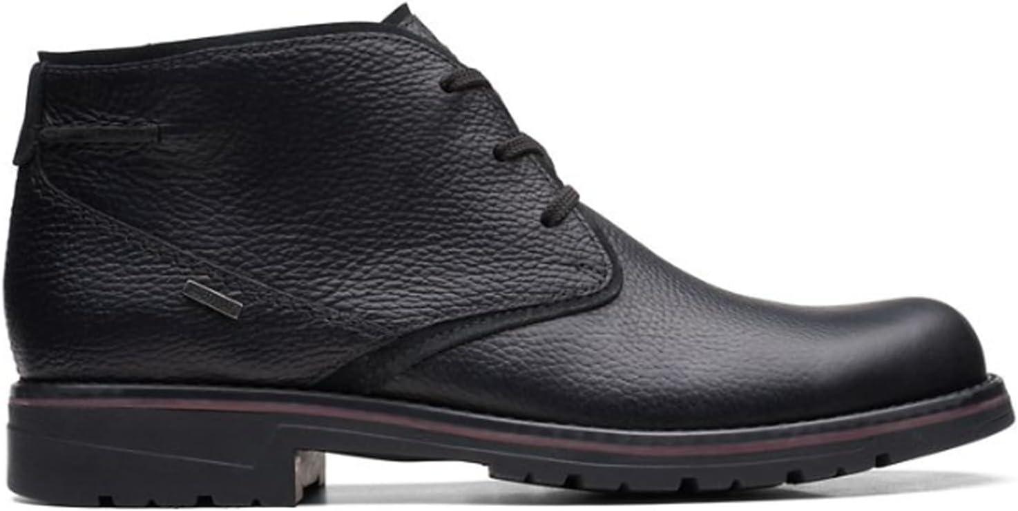 imageClarks Mens Morris Peak Waterproof Chukka BootBlack Tumbled Leather