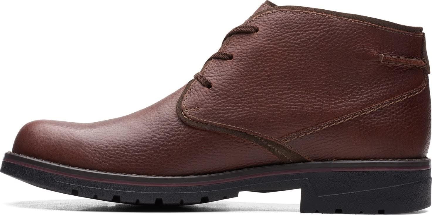 imageClarks Mens Morris Peak Waterproof Chukka BootBrown Tumbled Leather