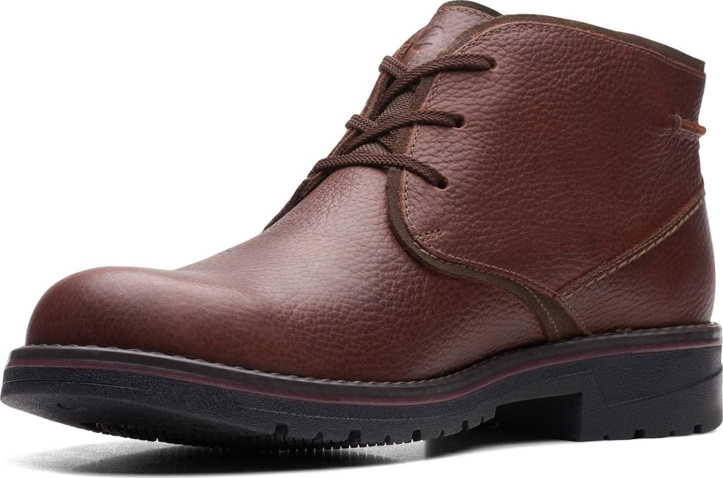 imageClarks Mens Morris Peak Waterproof Chukka BootBrown Tumbled Leather