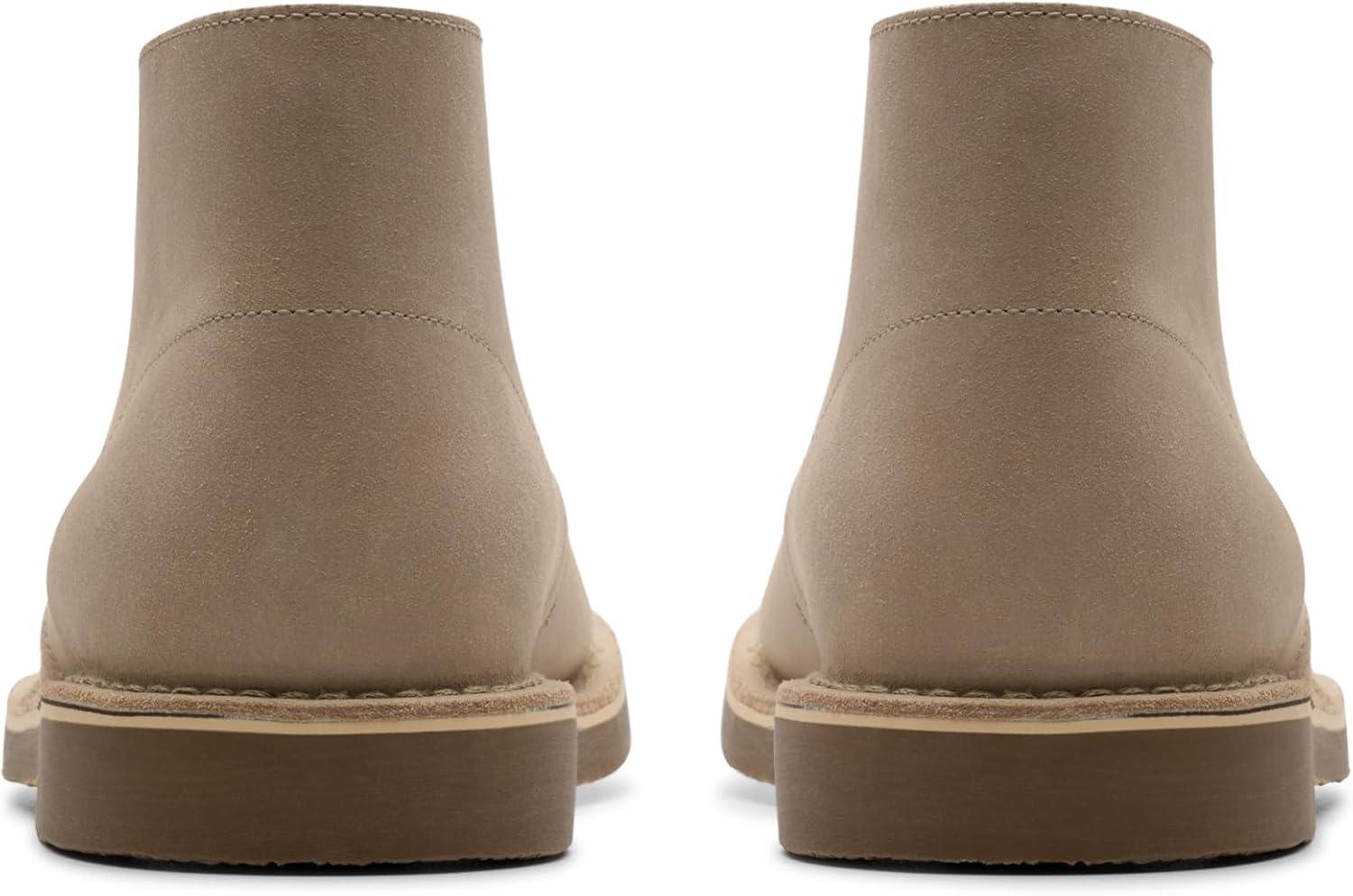 imageClarks Mens SheptonTaupe Distressed Leather