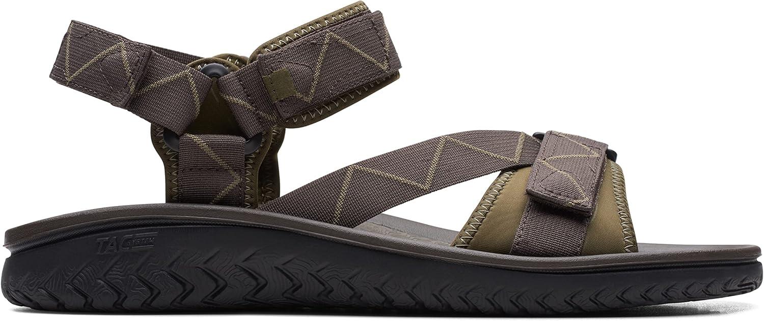 imageClarks Mens Wesley Trail Flat SandalBrown Combi