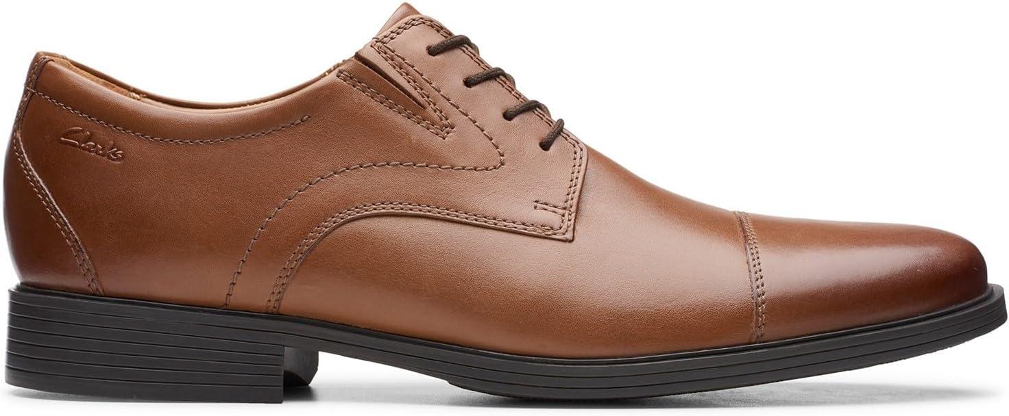 imageClarks Mens Whiddon Cap Oxford ShoesDark Tan Leather