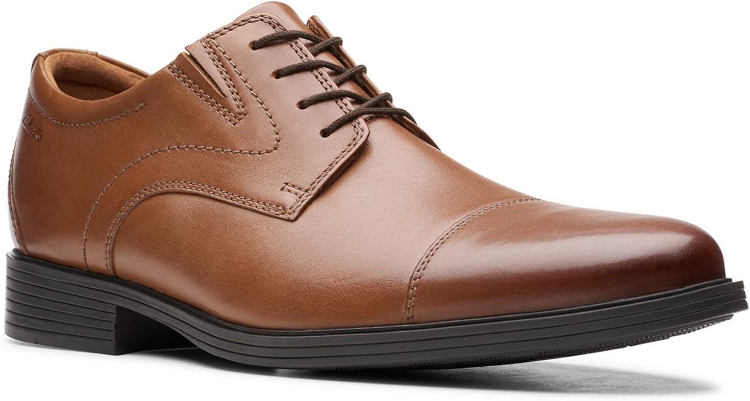 imageClarks Mens Whiddon Cap Oxford ShoesDark Tan Leather