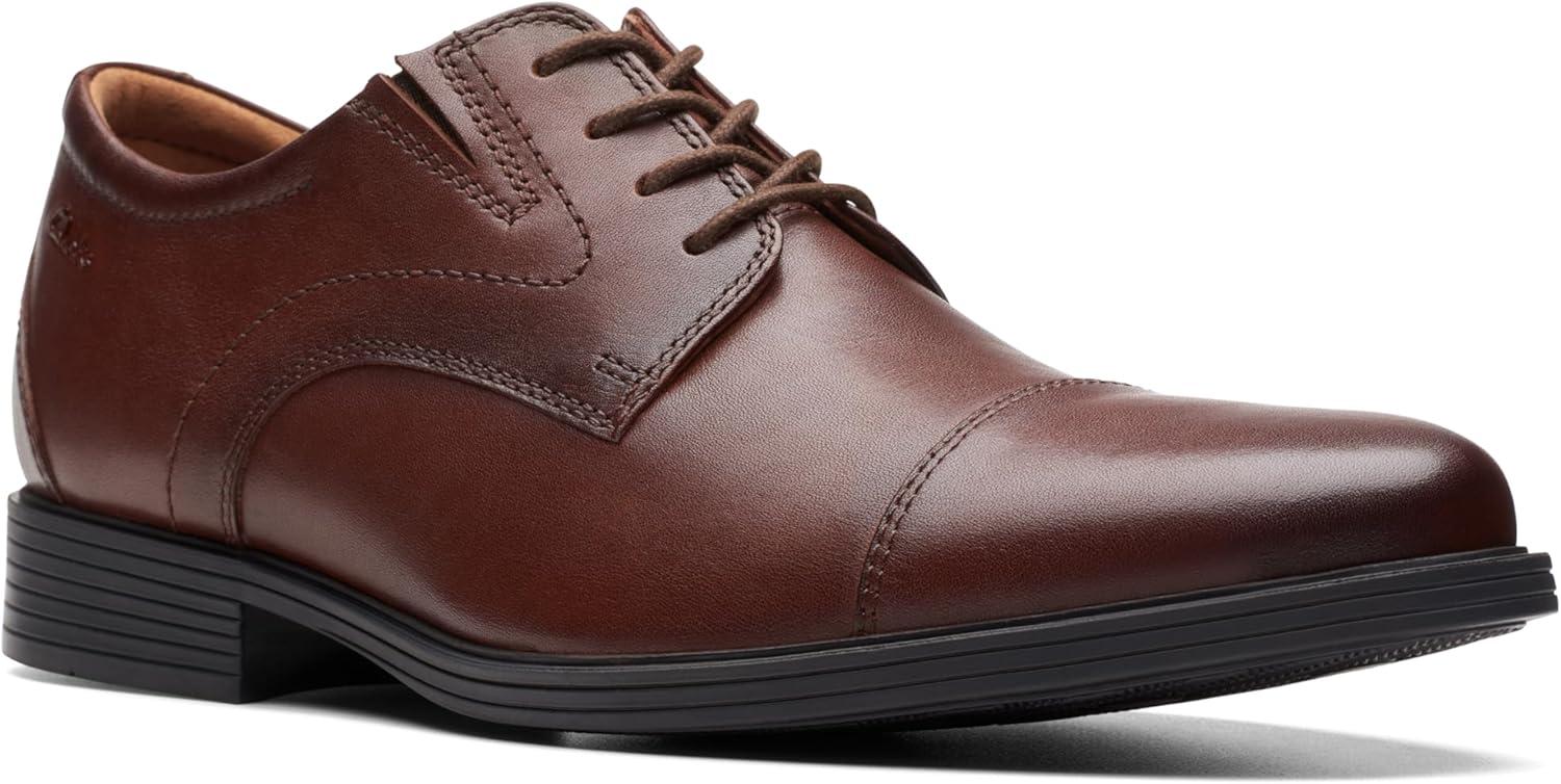 imageClarks Mens Whiddon Cap Oxford ShoesMahogany Leather