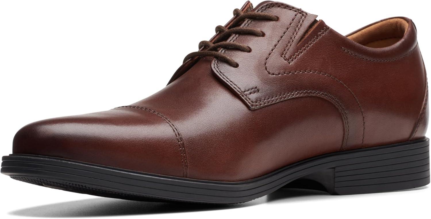 imageClarks Mens Whiddon Cap Oxford ShoesMahogany Leather