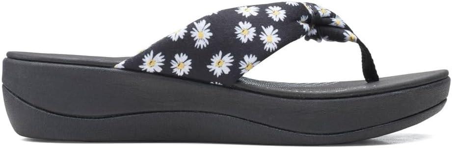 imageClarks Womens Arla Glison Flip FlopBlack Floral Print