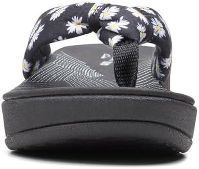 imageClarks Womens Arla Glison Flip FlopBlackWhite
