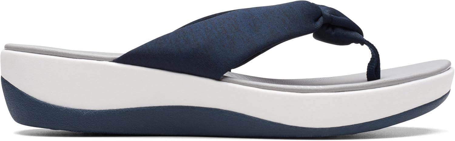 imageClarks Womens Arla Glison Flip FlopBlue Fabric