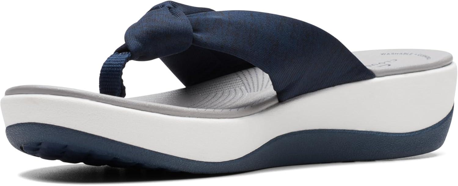 imageClarks Womens Arla Glison Flip FlopBlue Fabric