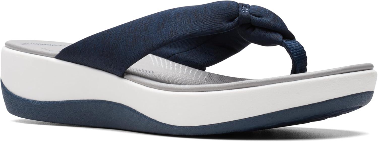 imageClarks Womens Arla Glison Flip FlopBlue Fabric