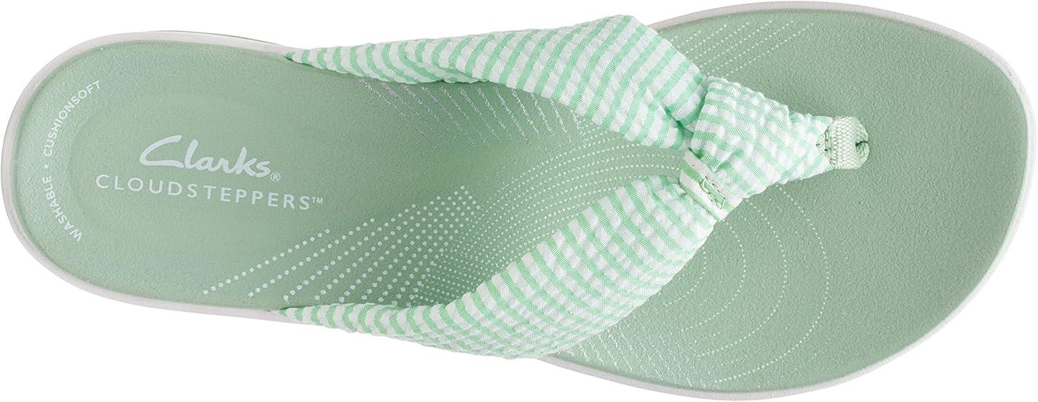 imageClarks Womens Arla Glison Flip FlopGreen White