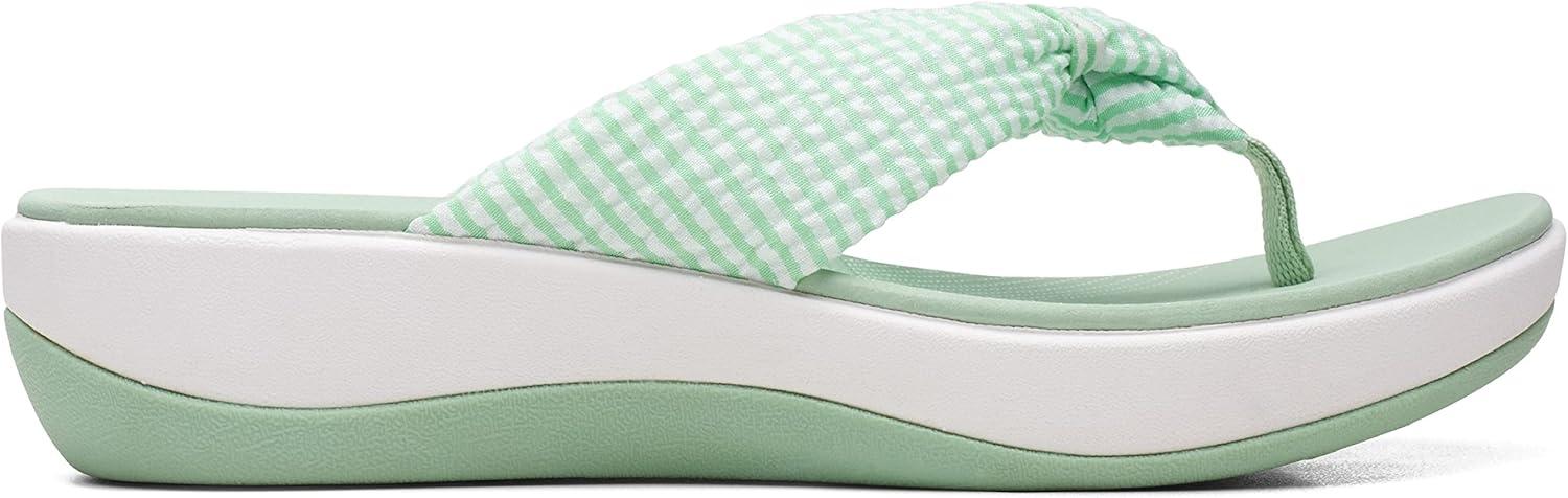 imageClarks Womens Arla Glison Flip FlopGreen White