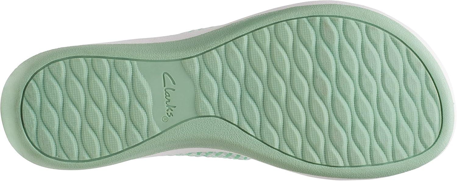 imageClarks Womens Arla Glison Flip FlopGreen White
