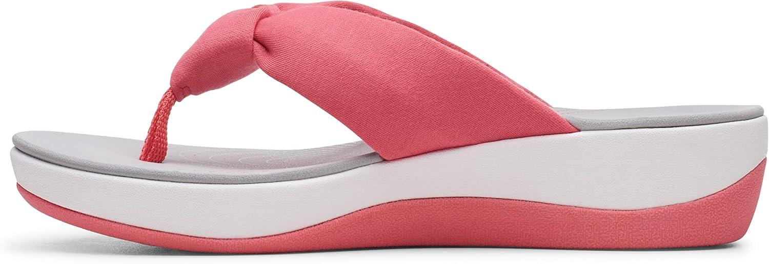 imageClarks Womens Arla Glison Flip FlopRed Raspberry Raspberry