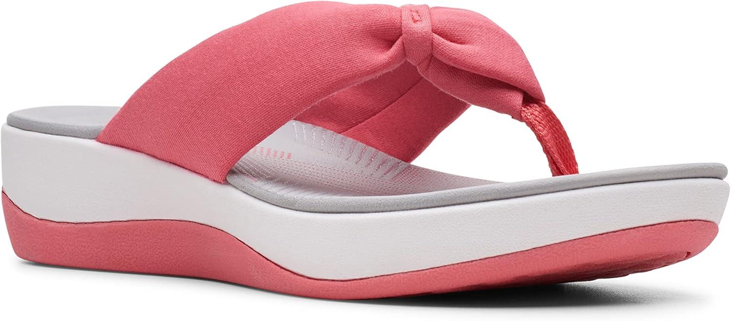 imageClarks Womens Arla Glison Flip FlopRed Raspberry Raspberry