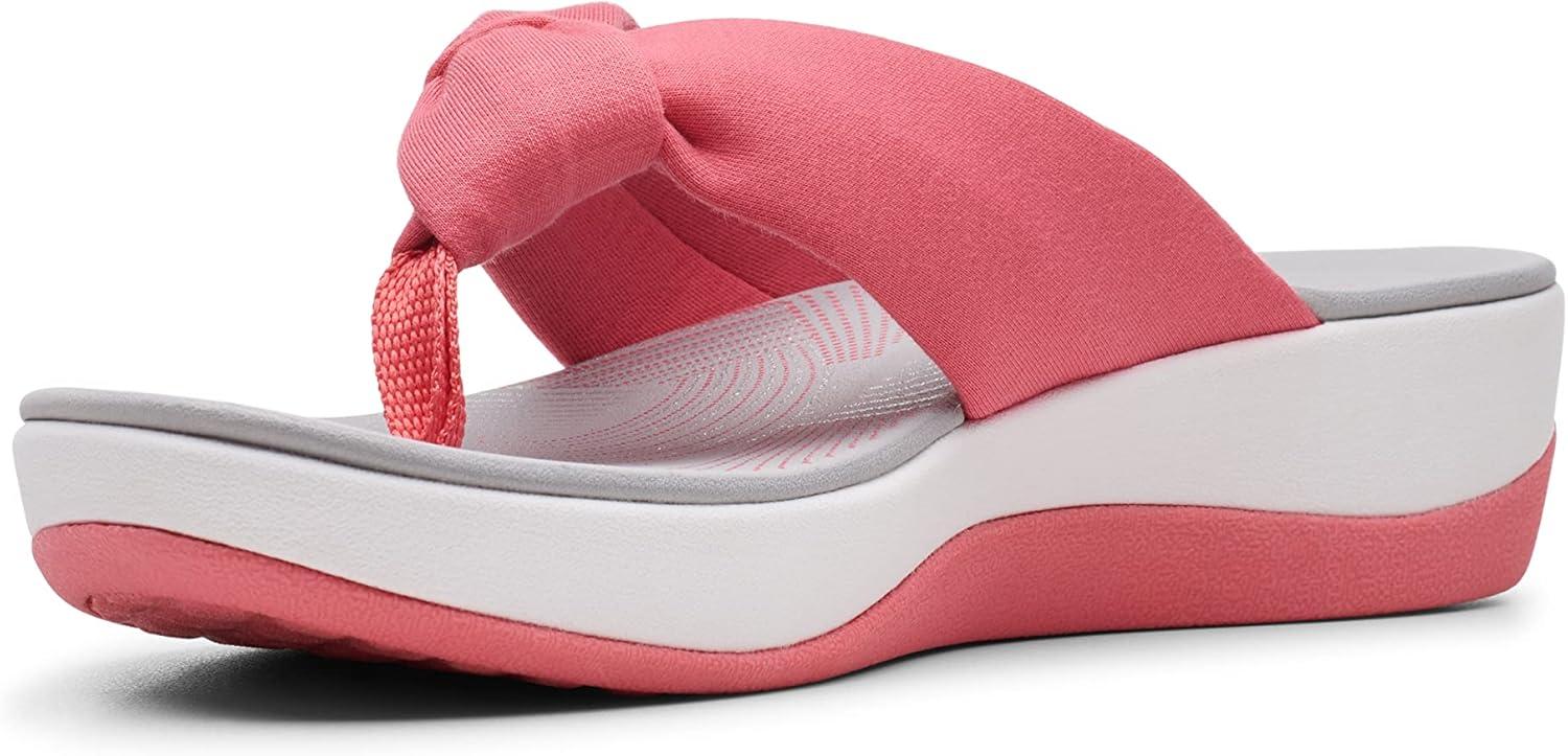 imageClarks Womens Arla Glison Flip FlopRed Raspberry Raspberry