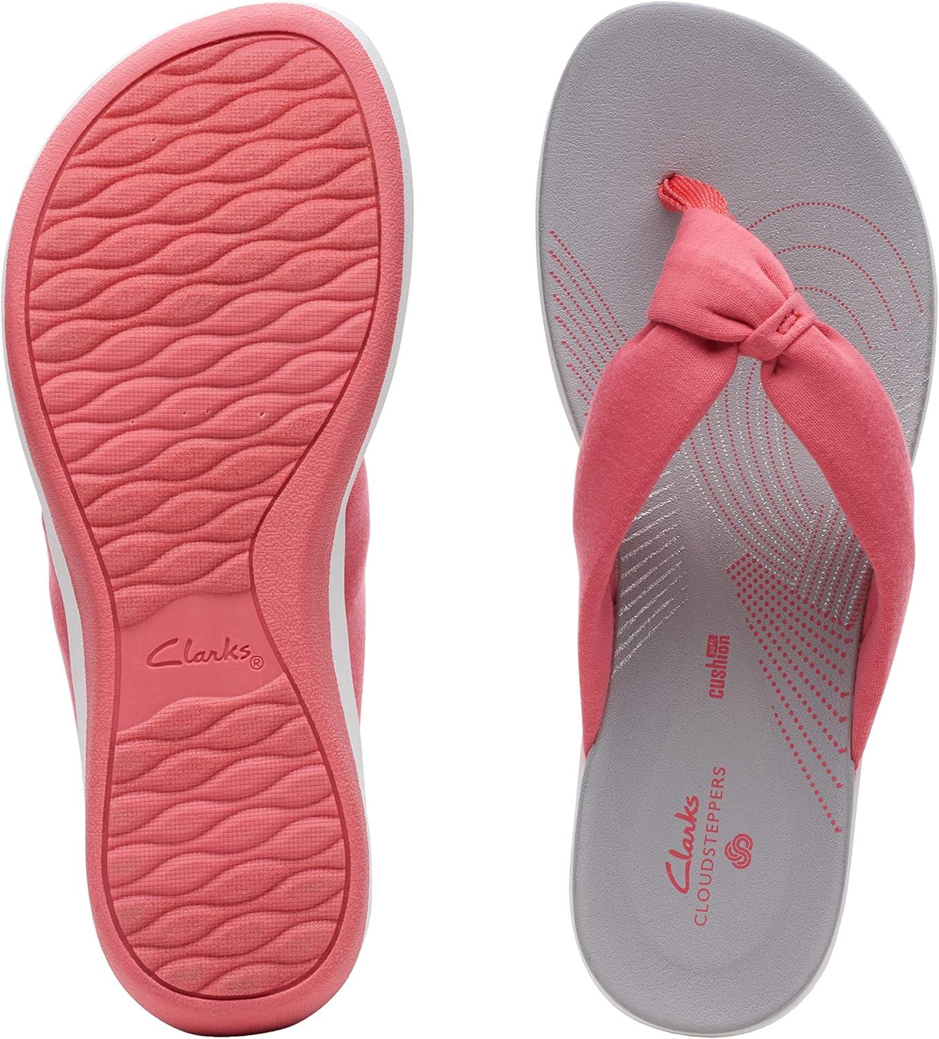 imageClarks Womens Arla Glison Flip FlopRed Raspberry Raspberry