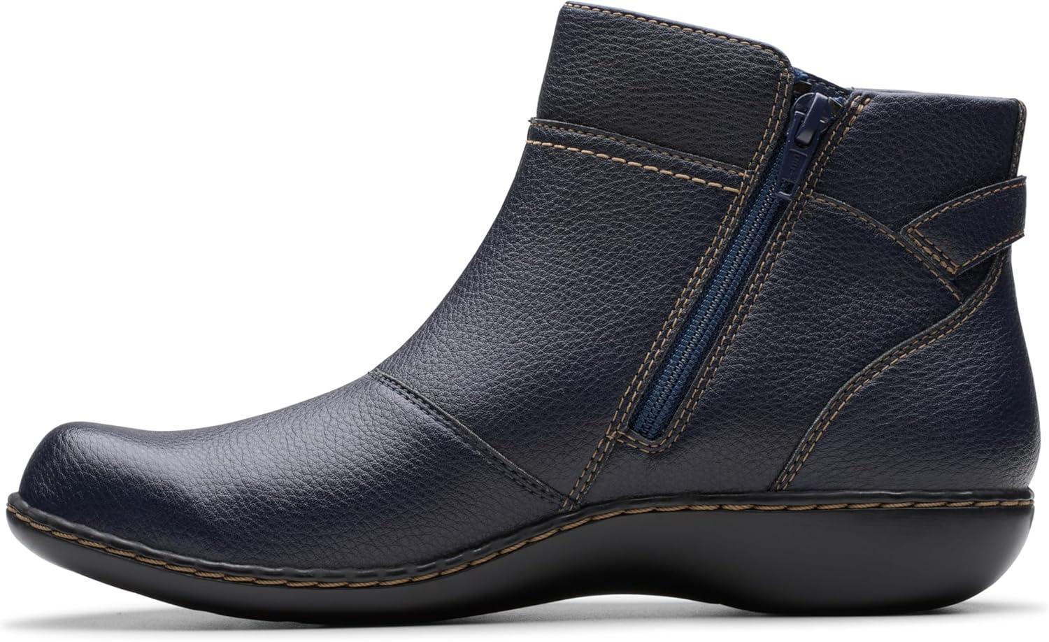 imageClarks Womens Ashland Mabel BootsNavy Tumbled