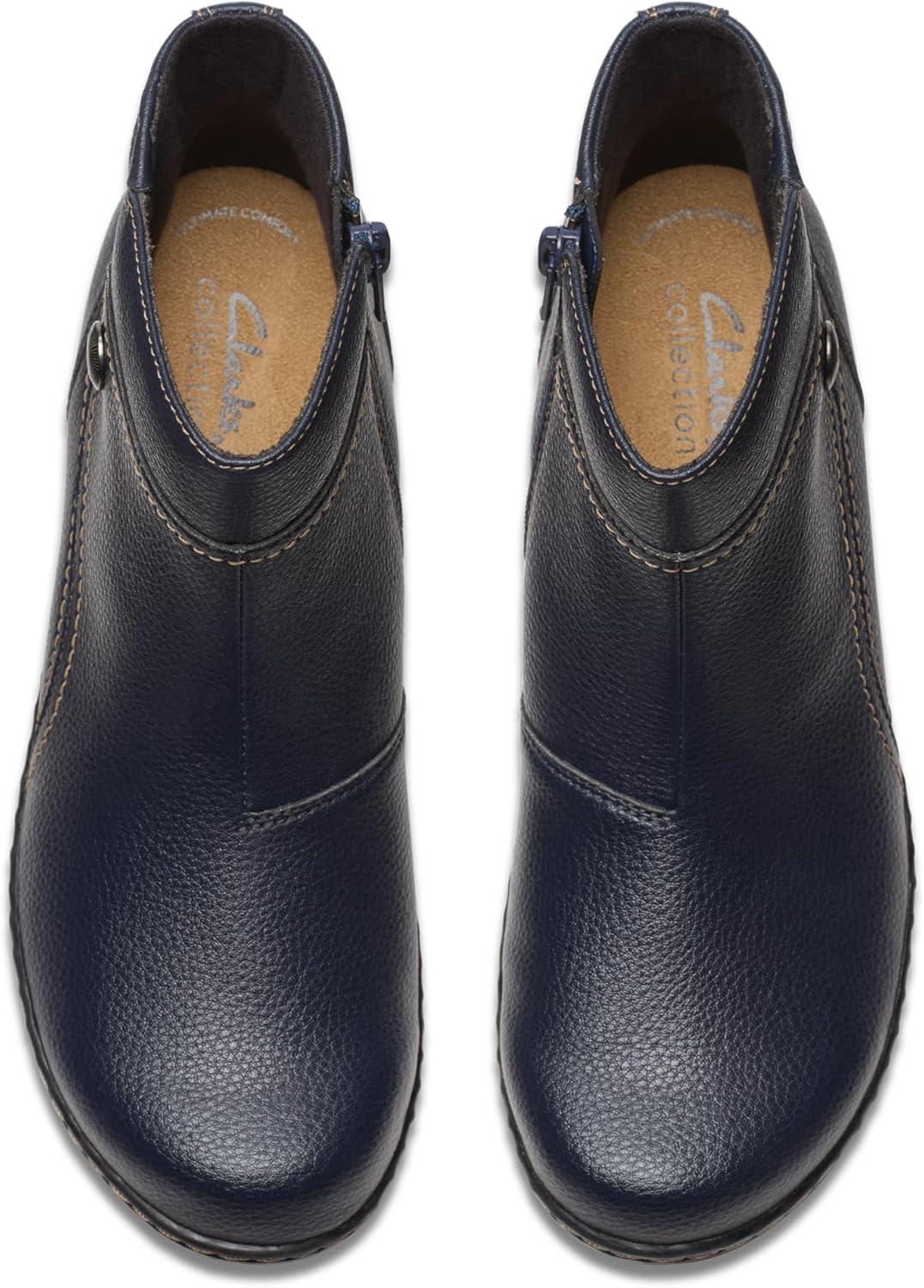 imageClarks Womens Ashland Mabel BootsNavy Tumbled