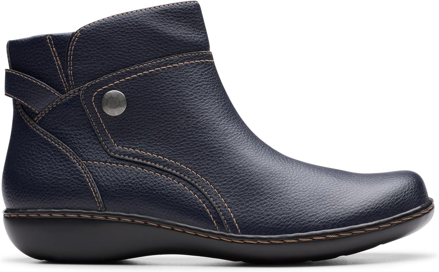 imageClarks Womens Ashland Mabel BootsNavy Tumbled