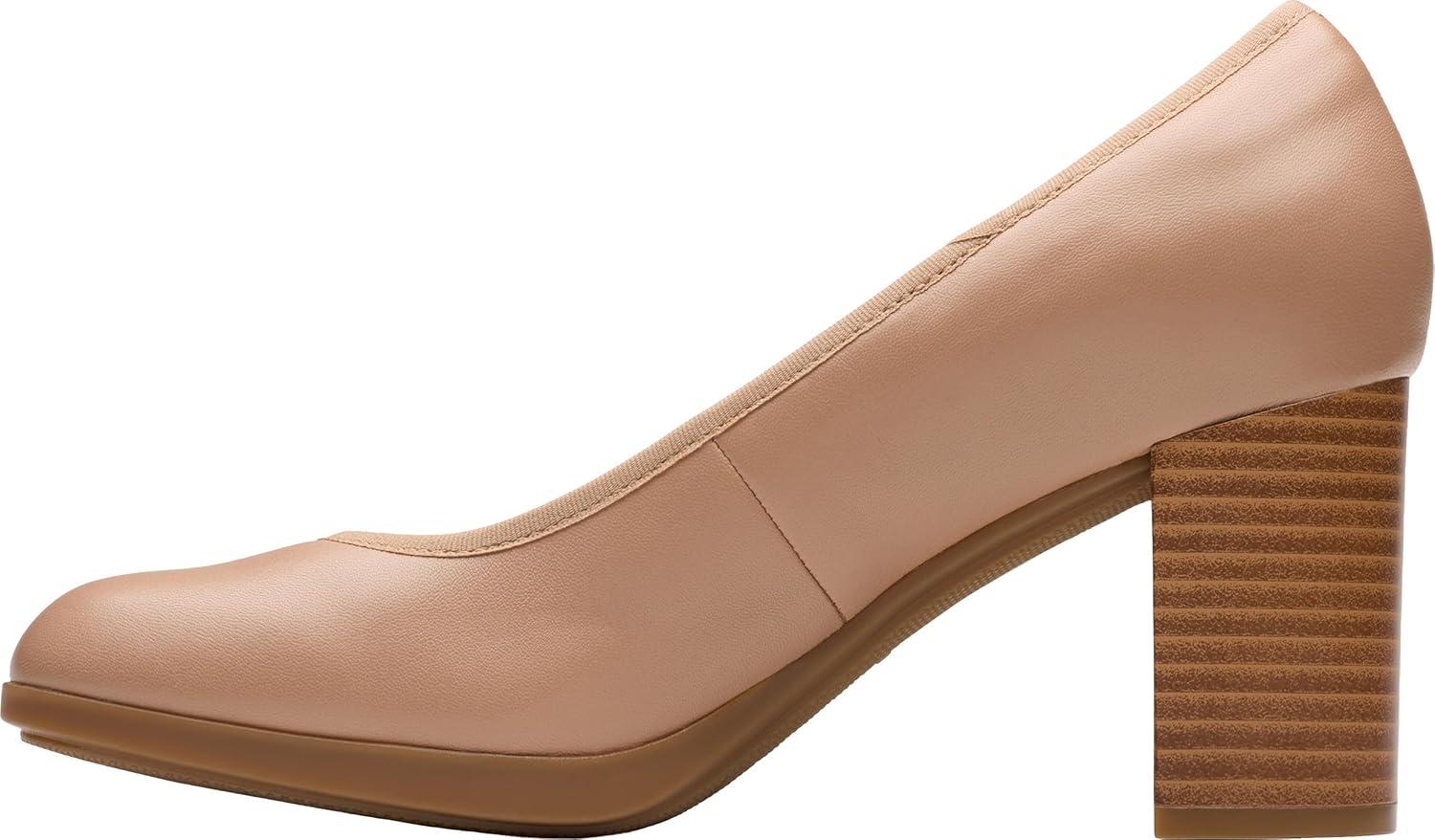 imageClarks Womens Bayla Carly PumpWarm Beige Leather