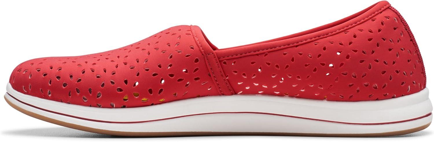 imageClarks Womens Breeze Emily LoafersCherry Textile