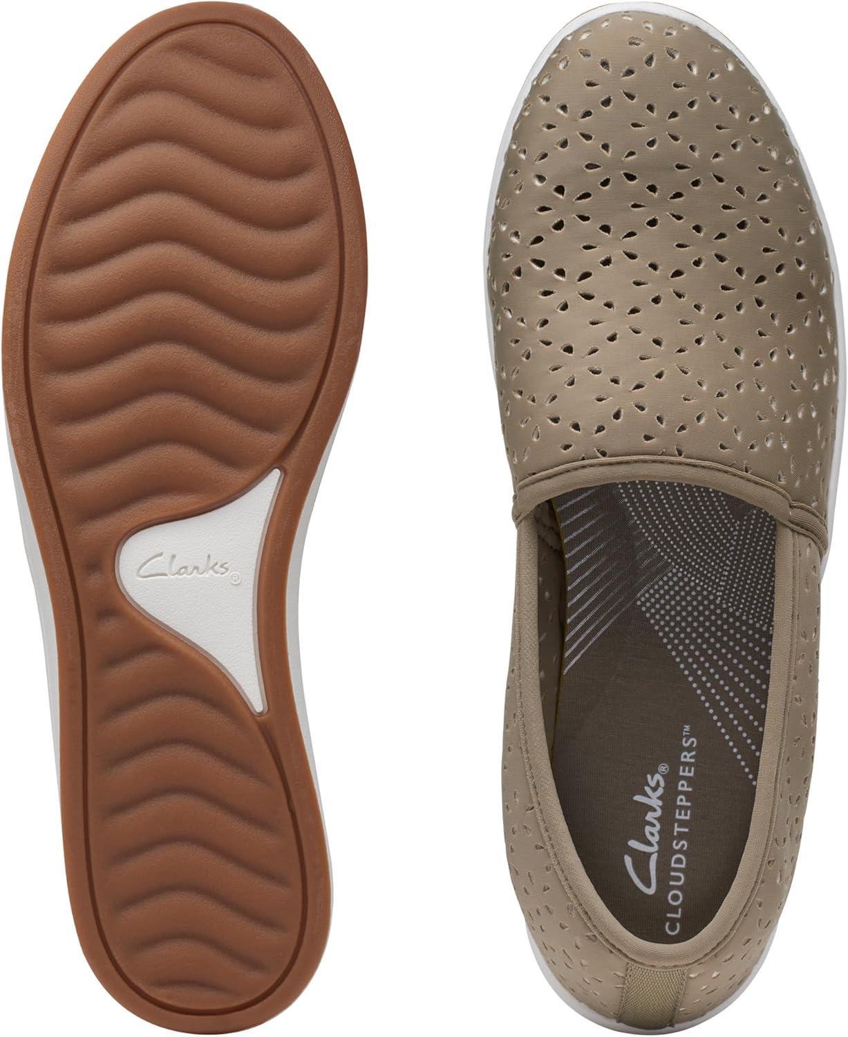 imageClarks Womens Breeze Emily LoafersOlive Synthetic