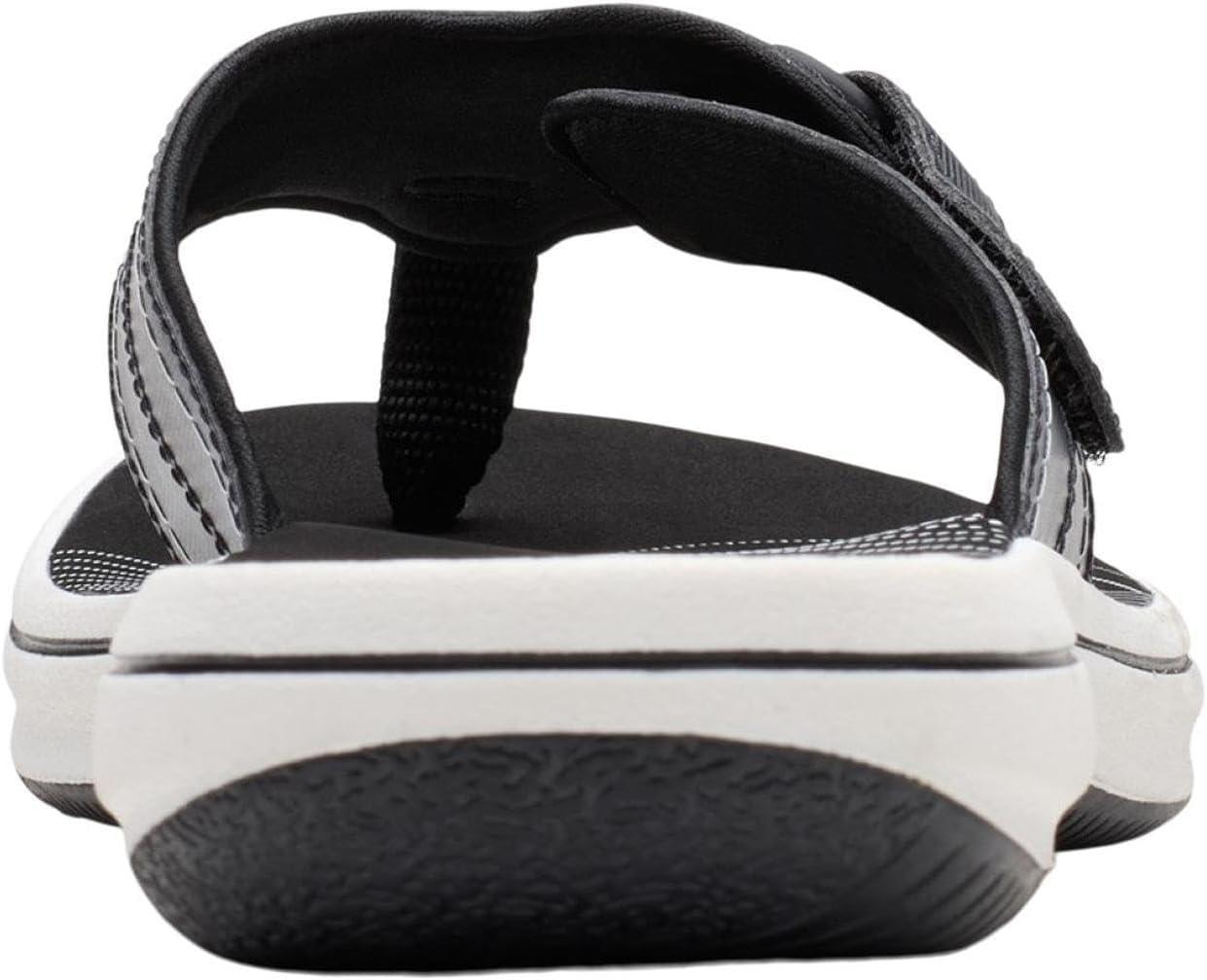 imageClarks Womens Breeze Reyna Cloudsteppers FlipFlopBlack Synthetic