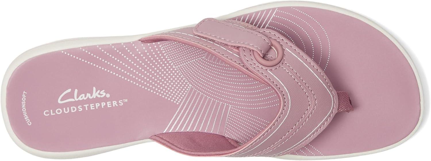 imageClarks Womens Breeze Reyna Cloudsteppers FlipFlopPurple Synthetic