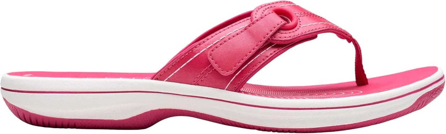 imageClarks Womens Breeze Reyna Cloudsteppers FlipFlopRaspberry Synthetic