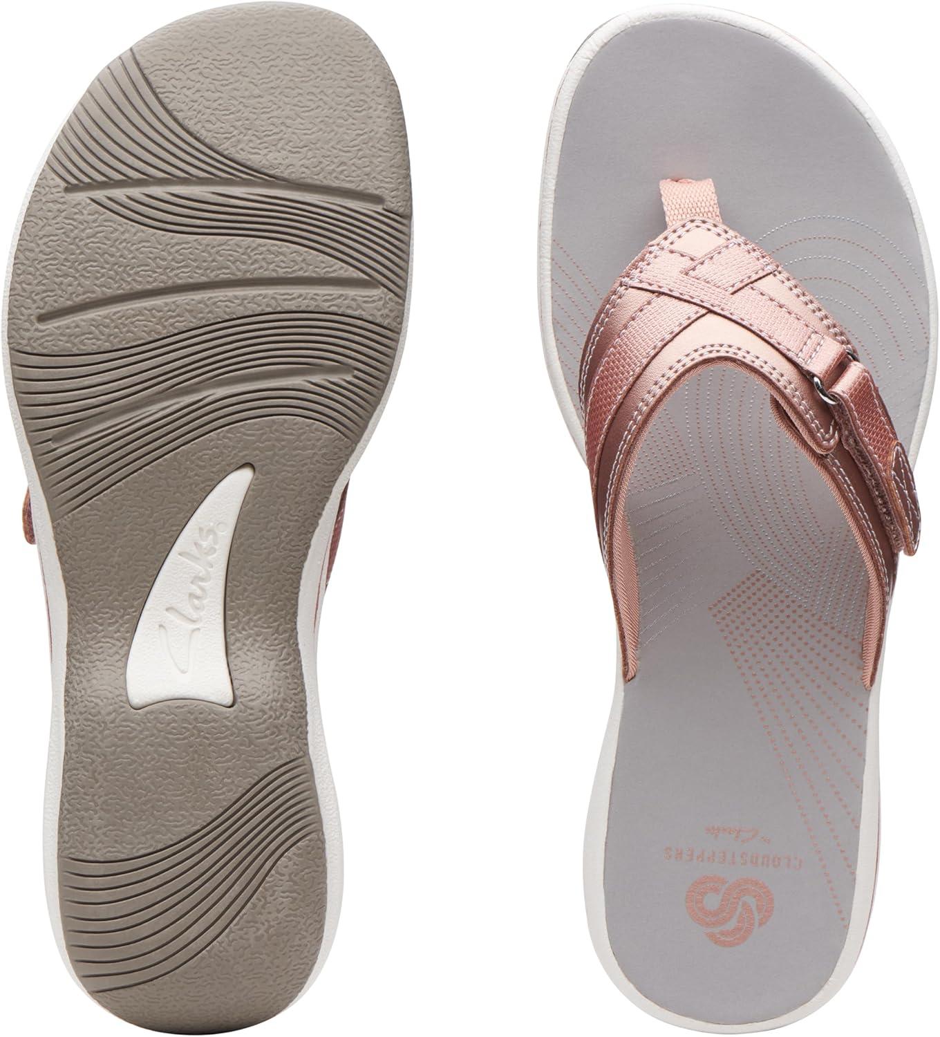 imageClarks Womens Breeze Sea FlipFlopRose Gold Synthetic