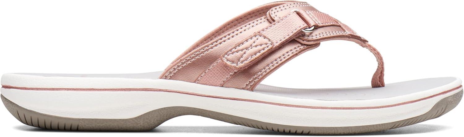imageClarks Womens Breeze Sea FlipFlopRose Gold Synthetic