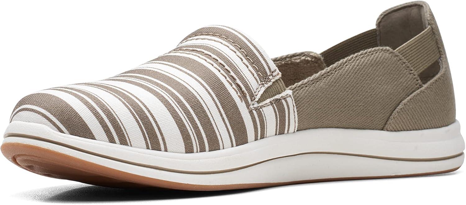 imageClarks Womens Breeze Step II LoafersOliveWhite