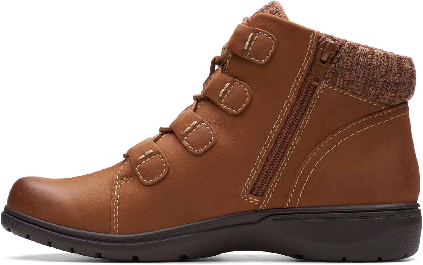 imageClarks Womens Carleigh Jade Ankle BootsDark Tan Nubuck