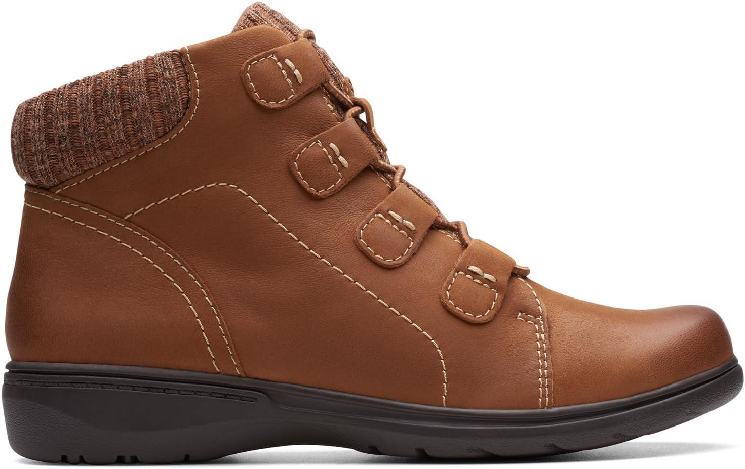 imageClarks Womens Carleigh Jade Ankle BootsDark Tan Nubuck