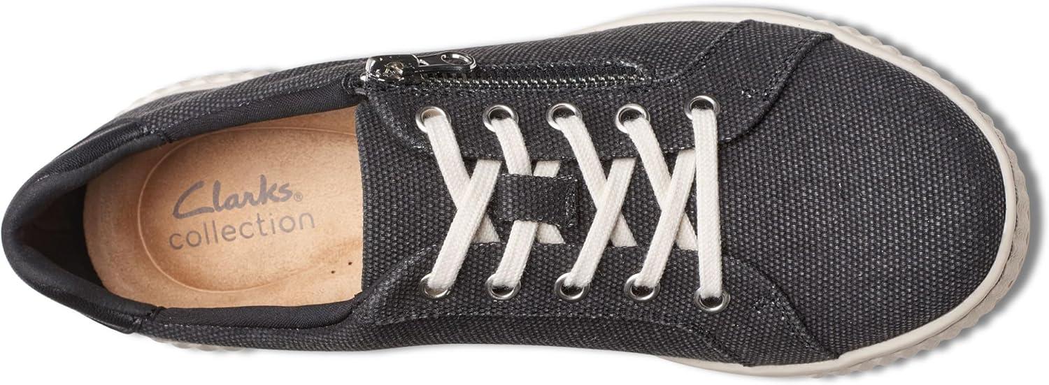 imageClarks Womens Caroline Echo Canvas Side Zip Fashion SneakerBlack