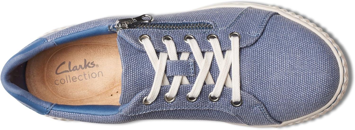 imageClarks Womens Caroline Echo Canvas Side Zip Fashion SneakerDenim Textile