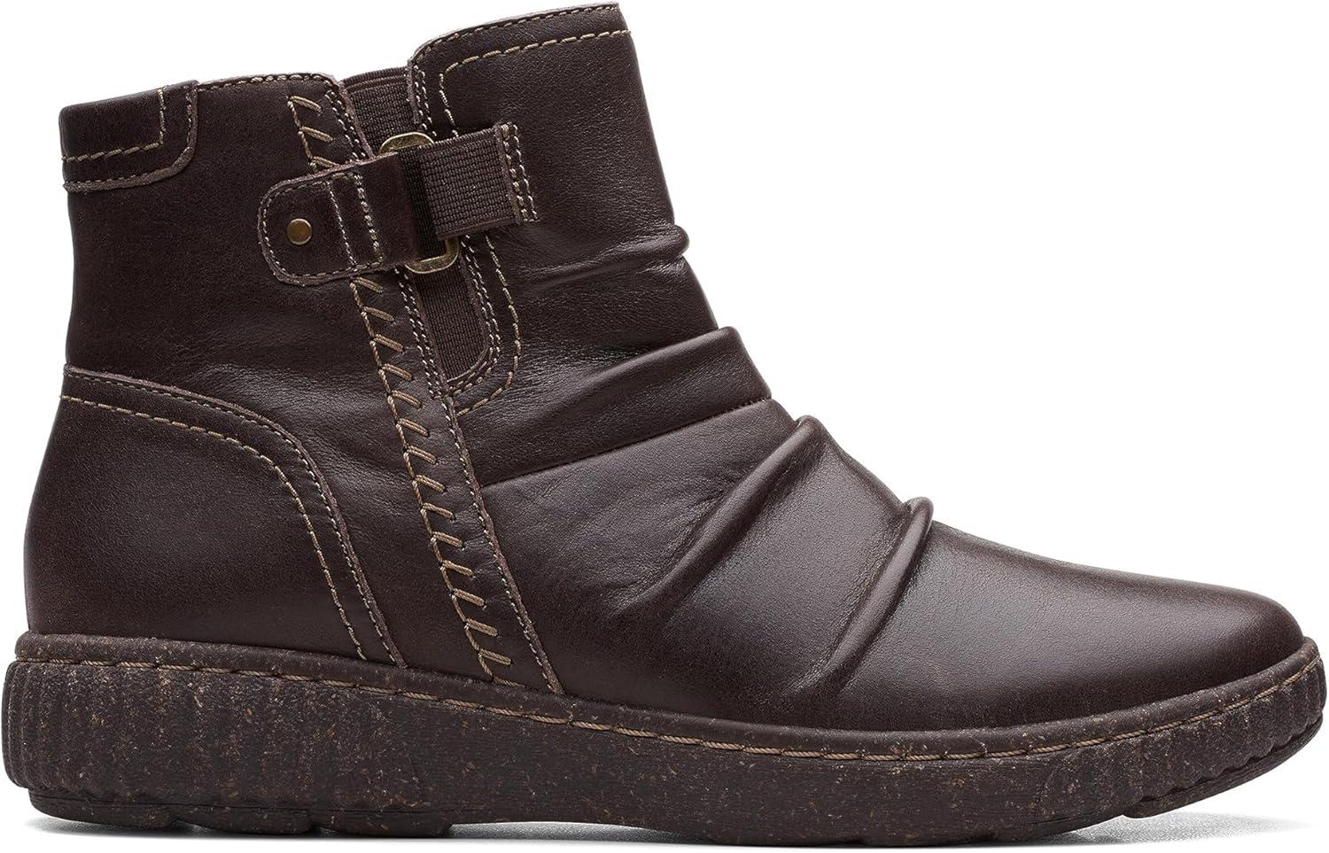 imageClarks Womens Caroline Orchid Ankle BootsDark Brown